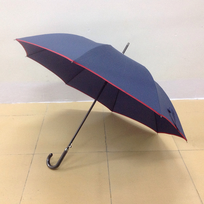 27寸包皮彎柄直杆雨傘
